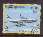 Stamps Cambodia -  serie- Aviones comerciales