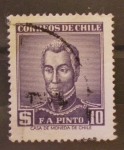 Stamps Chile -  f.a. pinto