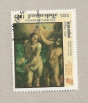 Stamps Cambodia -  Bautismo de Cristo