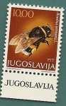 Sellos de Europa - Yugoslavia -  Himenópteros -  Abejorro común - Bombus terrestris