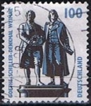 Stamps Germany -  Goethe schiller - Denkmal Wetniar (2)