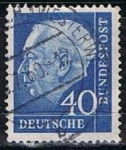 Stamps Germany -  Pres. Theodor Heuss (2)