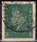 Stamps Germany -  Scott  368  Pres. Paul von Hindenburg (10)