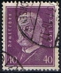 Stamps Germany -  Scott  379  Pres. Paul von Hindenburg (7)