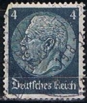 Stamps Germany -  Scott  391  Von Hindenburg (3)