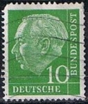 Stamps Germany -  Scott  708  Pres. Theodor Heuss (5)