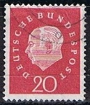 Stamps Germany -  Scott  795  Pres. Theodor Heuss (3)