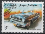 Stamps Cuba -  Cuba 2002 Scott 4250 Sello * Autos Antiguos Voitures Pontiac 1956 Md. Catalina Timbre 5c