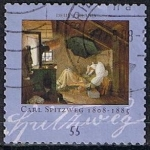 Stamps Germany -  Scott  2473  Pintor Carl Spitzweg 1808-85 (6)