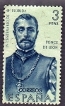 Stamps Spain -  PONCE DE LEÓN -IV CENTENARIO DE FLORIDA