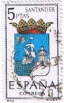 Stamps Spain -  ESCUDO DE SANTANDER
