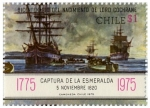 Stamps Chile -  Bicentenario del Nacimiento de Lord  Cochrane