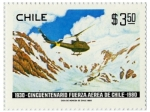 Stamps Chile -  50 Aniversario Fuerza Aérea Chile