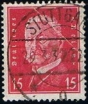 Stamps Germany -  Scott  374 Pres. Paul von Hindenburg