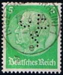 Stamps Germany -  Scott  392  Pres. Von Hindenburg