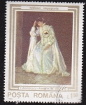 Stamps Romania -  mujer en azul