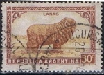 Stamps Argentina -  Scott  442  Merino sheep (Wood) (4)