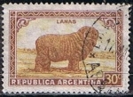 Stamps Argentina -  Scott  442  Merino sheep (Wood) (6)