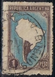 Stamps Argentina -  Scott  446  Mapa de Sudamerica (3)