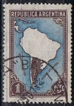 Sellos de America - Argentina -  Scott  446  Mapa de Sudamerica (5)