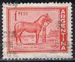 Sellos de America - Argentina -  Scott  689  Aninales domesticos (Caballo) (7)