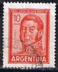 Sellos de America - Argentina -  Scott  695D  Jose San Martin (2)