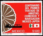 Sellos del Mundo : America : Mxico : CENTENARIO DEL PRIMER TRATADO DE AMISTAD ,COMERCIO MÉXICO - JAPÓN