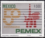 Sellos del Mundo : America : Mxico : 50 ANIVERSARIO- PETRÓLEOS MEXICANOS