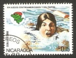 Stamps Nicaragua -  juegos centroamericanos y del caribe, natación