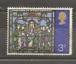 Stamps United Kingdom -  Navidad. Vidrieras de la Catedral de Canterbury.