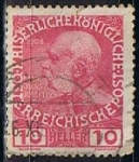 Stamps Austria -  Scott  115  Emperador Francisco Jose (4)