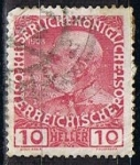 Stamps Austria -  Scott  115  Emperador Francisco Jose (7)