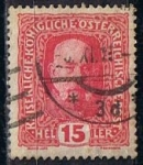 Stamps Austria -  Scott  150  Emperador Francisco Jose