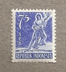 Sellos del Mundo : Asia : Indonesia : Bailarín