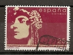 Stamps Spain -  Mujeres famosas españolas. MARGARITA XIRGU. (intercambio)