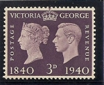 Stamps United Kingdom -  Centenario del sello (1840-1940)