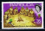 Sellos de America - Antigua y Barbuda -  Scott  37  Caribe Boy Scout Jambore