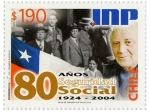 Sellos de America - Chile -  80 Años Seguridad Social 