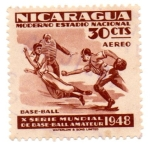 Stamps Nicaragua -  X SERIE MUNDIAL de BASE-BALL AMATEU1948-AEREO  48