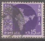 Sellos del Mundo : Asia : India : INDIA_SCOTT 310.01 MAPA INDIA(15NP) $0,20