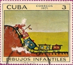 Stamps : America : Cuba :  Dibujos Infantiles - El Pequeño Tren.