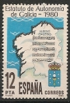 Stamps Spain -  Promulgación del Estatuto de autonomía de Galicia. Ed 2611