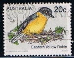 Stamps Australia -  Easten yellow Robin