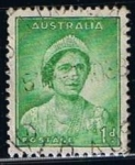 Sellos de Oceania - Australia -  Scott  180  Reina Elizabeth