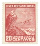 Sellos de America - Chile -   LINEA AEREA NACIONAL - PAISAJES