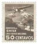 Sellos de America - Chile -   LINEA AEREA NACIONAL - PAISAJES