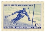 Sellos de America - Chile -  “CAMPEONATO MUNDIAL DE SKY - CHILE 1966”