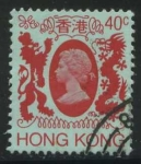 Stamps Hong Kong -  Scott 391 - Reina Isabel II