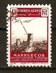 Sellos de Africa - Marruecos -  Paisajes y Avion.