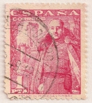 Stamps : Europe : Spain :  General Franco y castillo de la Mota